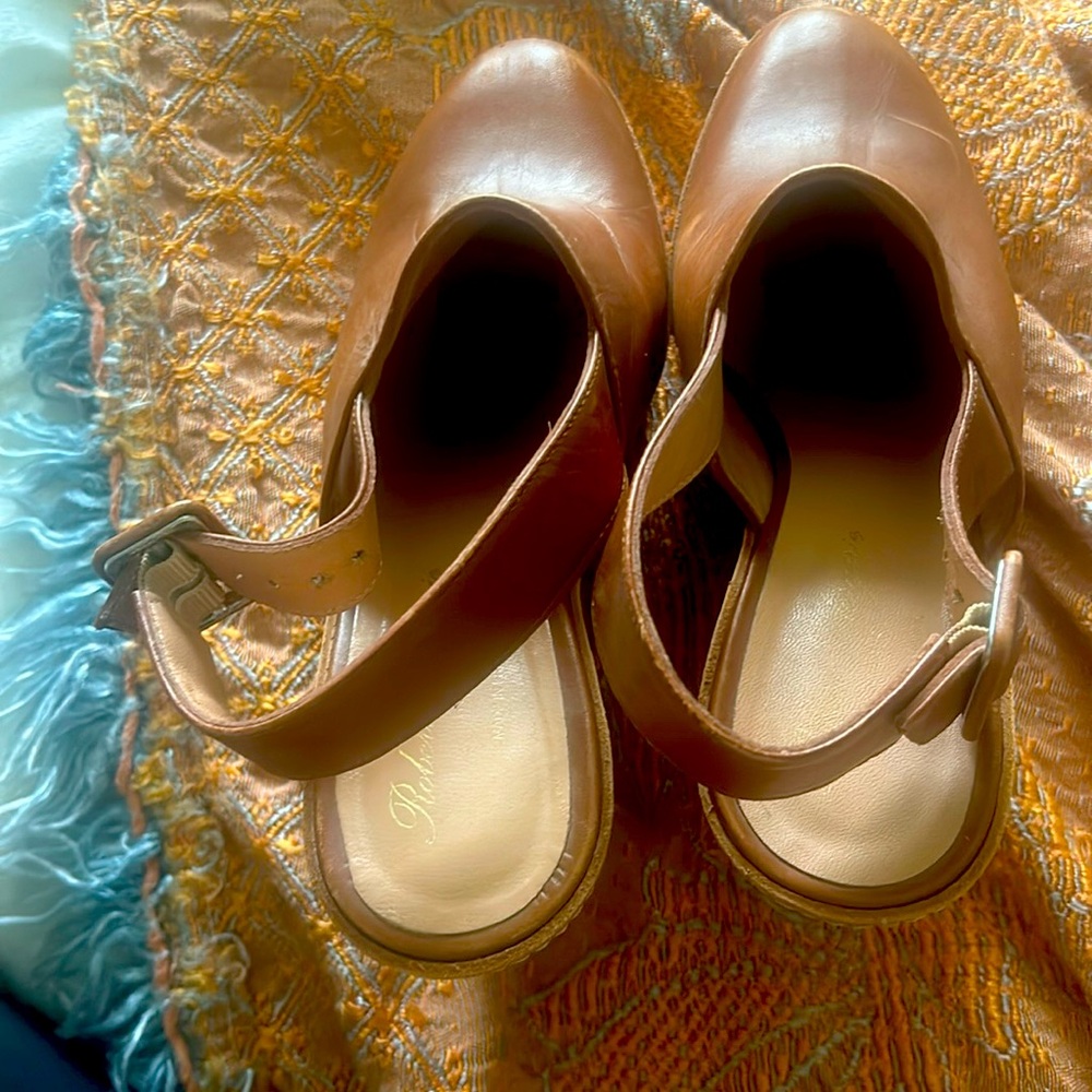 Robert Clergerie platform mules in saddle sz 38.5